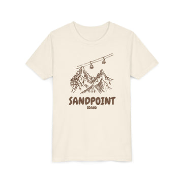Sandpoint, Idaho Youth T-Shirt — Vintage Gondola Ski Mountain Tee