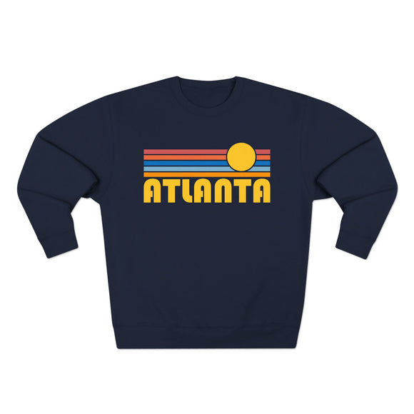Premium Atlanta, Georgia Retro Sun Graphic Sweatshirt