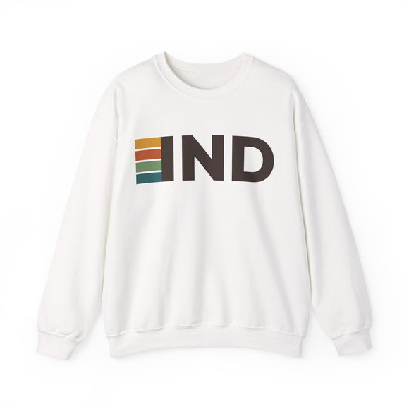 Indianapolis, Indiana IND Retro Stripe Sweatshirt