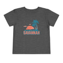 Savannah, Georgia Toddler T-Shirt - Retro Palm Tree Toddler Savannah Shirt-1