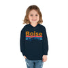 Boise Toddler Hoodie - Retro Mountain Sun Unisex Boise Toddler Sweatshirt