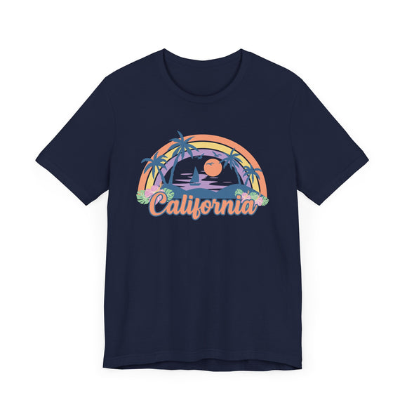 California T-Shirt - Retro Beach Unisex California Shirt