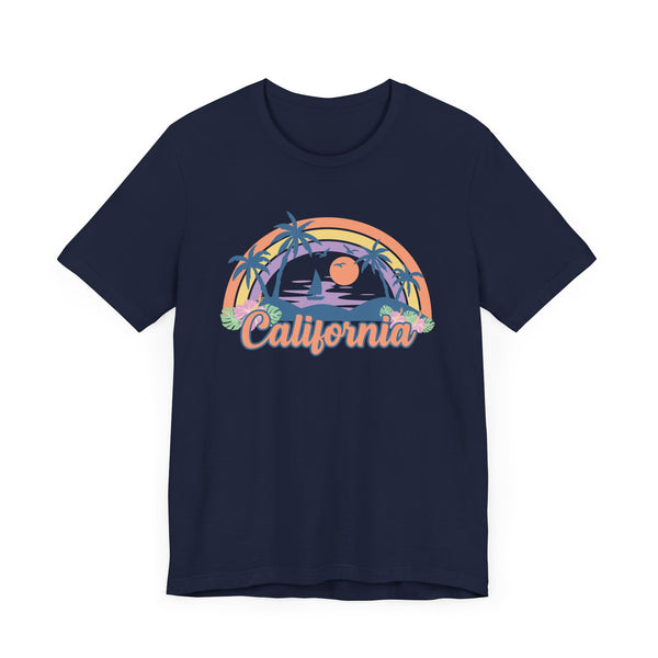 California T-Shirt - Retro Beach Unisex California Shirt