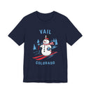 Vail, Colorado T Shirt - Ski Snowman Graphic Tee-4