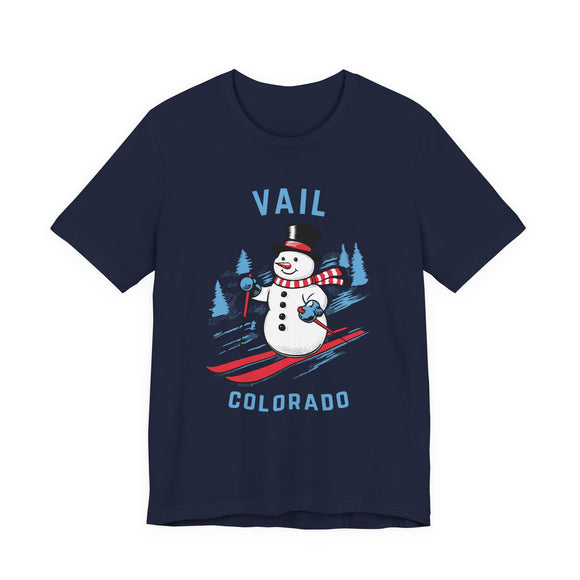 Vail, Colorado T Shirt - Ski Snowman Graphic Tee