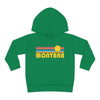 Montana Toddler Hoodie - Retro Sunrise Unisex Montana Toddler Sweatshirt