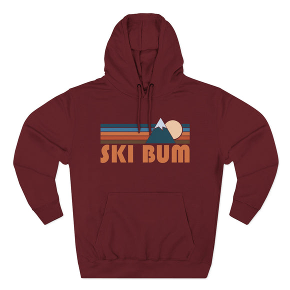 Ski Bum Hoodie - Retro Mountain Unisex Sweatshirt