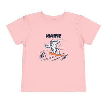 Buy pink Maine Yeti Snowboard Toddler Tee