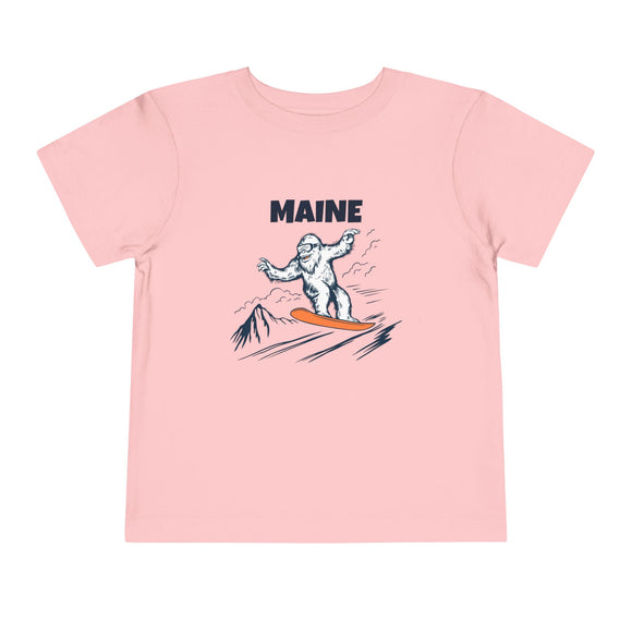 Maine Yeti Snowboard Toddler Tee