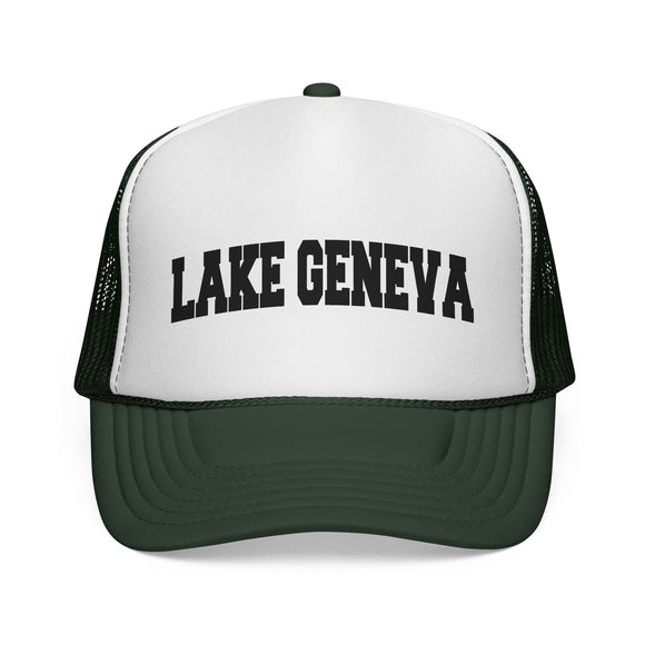 Lake Geneva, Wisconsin Collegiate Style Trucker Hat