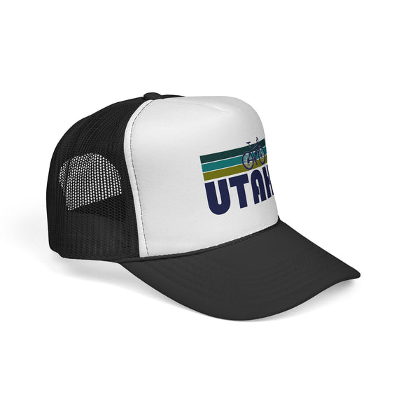 Utah Retro Bike Trucker Hat - Vintage Style Utah Cap