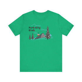 Park City, Utah T-Shirt - Retro Ski Mountain Gondola Unisex Park City Shirt