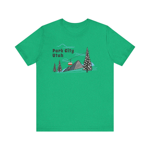 Park City, Utah T-Shirt - Retro Ski Mountain Gondola Unisex Park City Shirt
