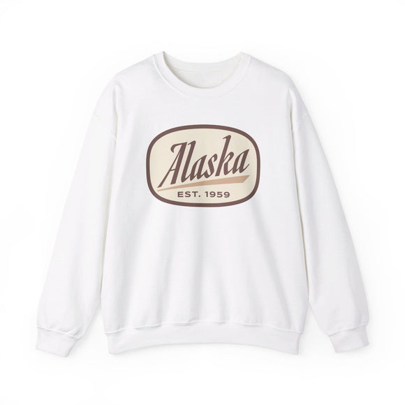 Alaska Sweatshirt - Unisex Retro Alaska Crewneck Sweatshirt