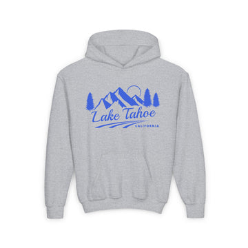Retro Lake Tahoe, California Youth Hoodie - Mountain Lake Tahoe, California Kids Sweatshirt, Cute Lake Tahoe, California Children's Pullover - 0