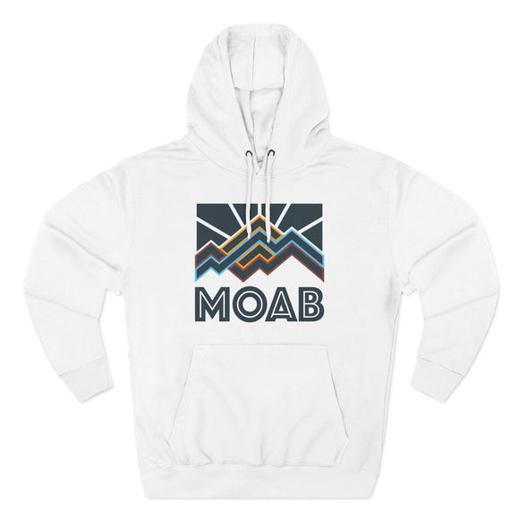 Moab, Utah Hoodie - Retro Mountain Unisex Sweatshirt