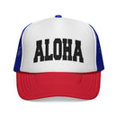 Aloha Retro Collegiate Style Trucker Hat-1