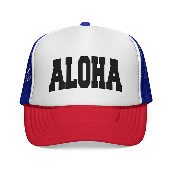 Aloha Retro Collegiate Style Trucker Hat