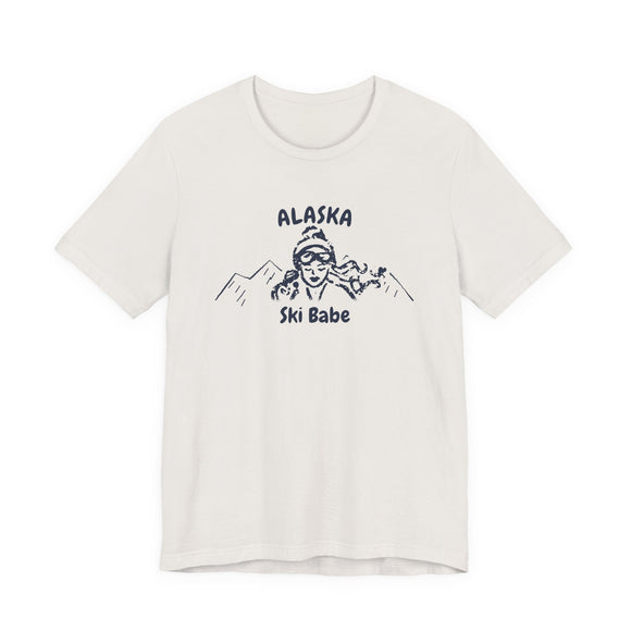 Alaska Ski Babe T‑Shirt - Retro Skiing Graphic Tee