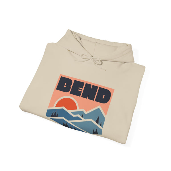 Bend, Oregon Hoodie - Unisex Mountain Bend Hoodie Graphic Sweatshirt