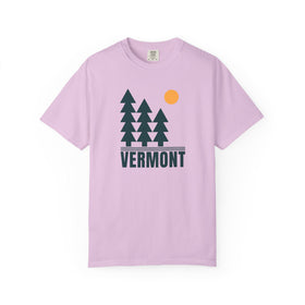 Buy orchid Vermont T Shirt, Comfort Colors Cotton 100% Cotton Trees Tee