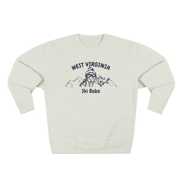 Premium West Virginia Ski Babe Sweatshirt