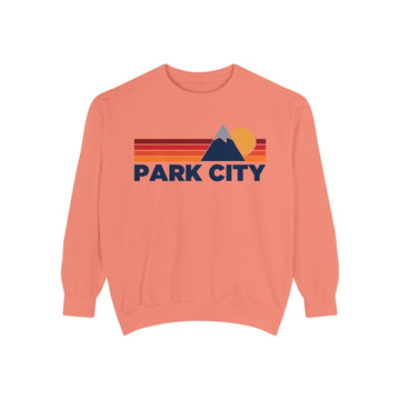 Buy terracotta Park City, Utah Mountain Stripes Sweatshirt | Comfort Colors - 100% Cotton