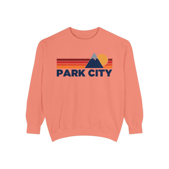 Park City, Utah Mountain Stripes Sweatshirt | Comfort Colors - 100% Cotton