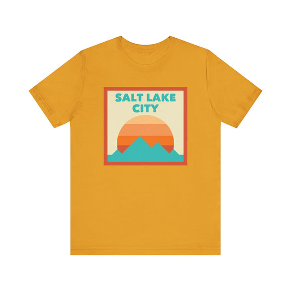 Retro Salt Lake City, Utah T-Shirt, Mountain Sun Tee, Unisex Graphic Shirt, Vintage Salt Lake City, Utah Top, Outdoor Adventure Clothing