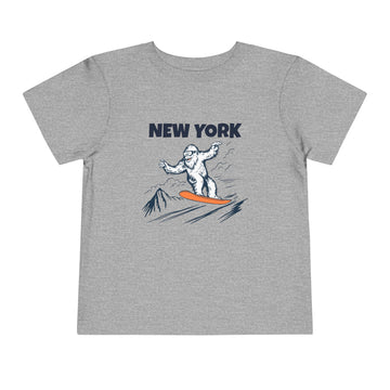 Buy athletic-heather New York Yeti Snowboard Toddler Tee
