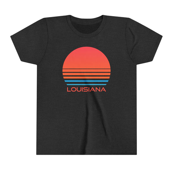 Louisiana Youth Shirt - Retro 80s Louisiana Kid's T-Shirt