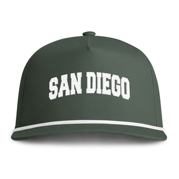 Buy moss San Diego, California Embroidered Rope Hat - Vintage Sunwashed Rope Cap, Comfort Colors