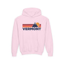 Vermont Youth Hoodie Retro Mountain, Kids Pullover, Vintage Style Vermont Sweatshirt-4