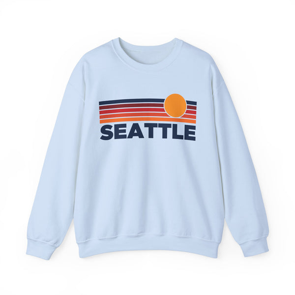 Seattle, Washington Sweatshirt Retro Sun Unisex - Seattle Vintage Inspired Warm Pullover Jumper