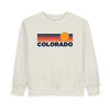 Colorado Toddler Sweatshirt - Retro Sun Colorado Toddler Crewneck Sweatshirt