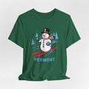 Vermont T Shirt - Ski Snowman Graphic Vermont Tee-13