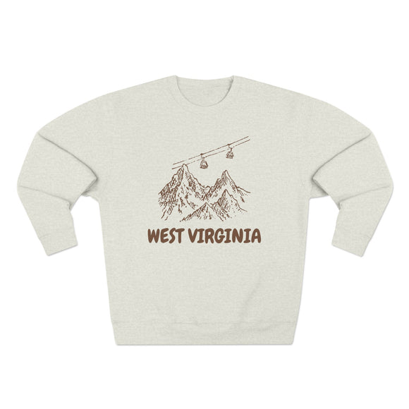 Premium West Virginia Gondola Ski Mountain Sweatshirt