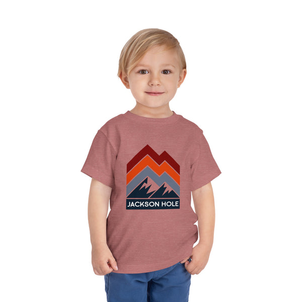 Jackson Hole, Wyoming Toddler T-Shirt - Retro Palm Tree Toddler Jackson Hole Shirt