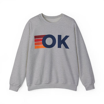 Buy sport-grey Oklahoma Retro Sweatshirt | Retro Stripes Oklahoma