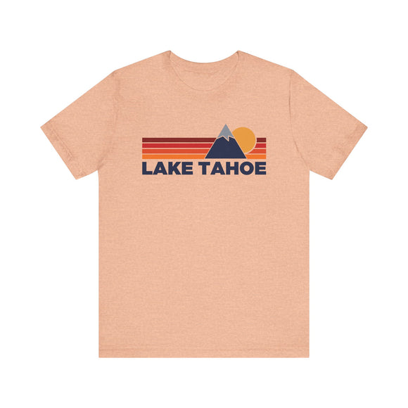 Retro Lake Tahoe, California T-shirt, Mountain Tee, Vintage Lake Tahoe Unisex Jersey Shirt, Outdoor Hiking Apparel
