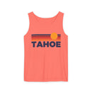 Lake Tahoe, California Retro Sunstripe Tank Top | Comfort Colors - 100% Cotton-1
