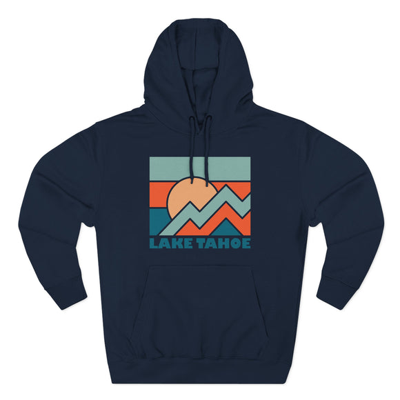 Lake Tahoe, California Hoodie - Retro Mountain Unisex Sweatshirt