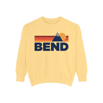 Bend, Oregon Mountain Stripes Sweatshirt | Comfort Colors - 100% Cotton - 0