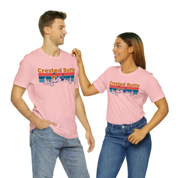Crested Butte, Colorado Shirt - Mountain Sunset Unisex Crested Butte T-Shirt
