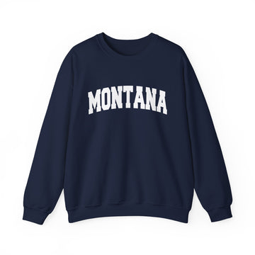 Buy navy Montana Sweatshirt - Unisex Graphic Crewneck