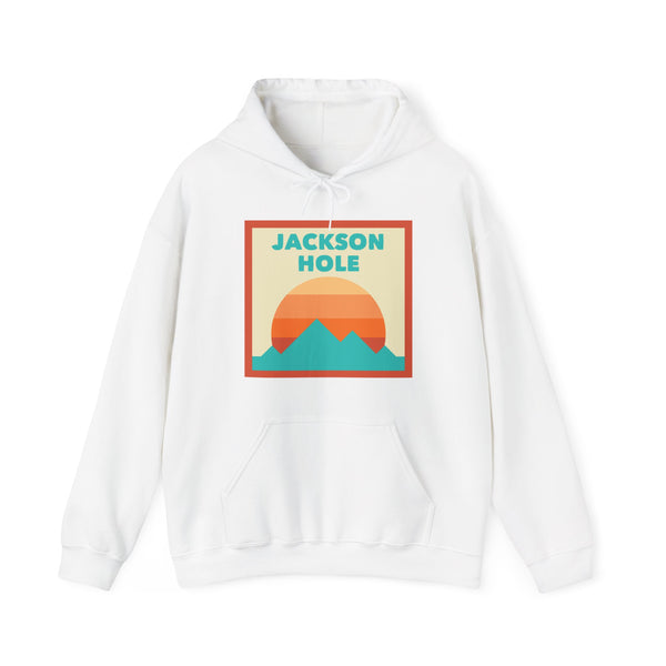 Jackson Hole, Wyoming Mountain Sun Hoodie - Unisex Hooded Sweatshirt, Travel Sweatshirt, Sunset