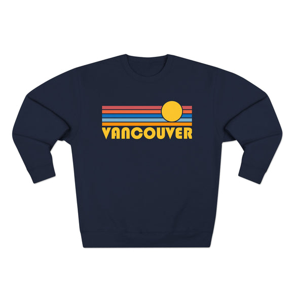 Premium Vancouver, Canada Retro Sun Graphic Sweatshirt