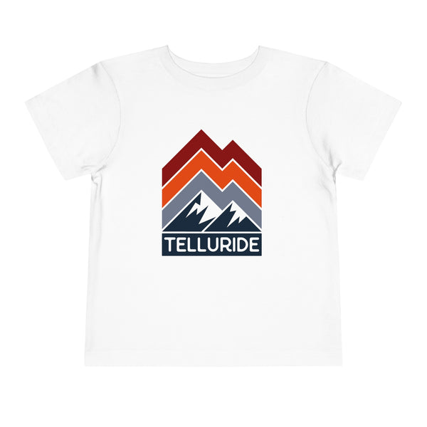 Telluride, Colorado Toddler T-Shirt - Retro Palm Tree Toddler Telluride Shirt