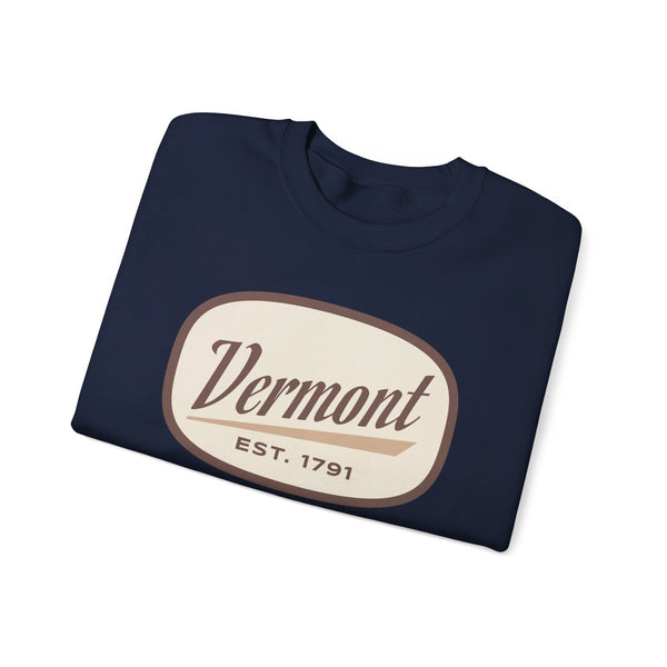Vermont Sweatshirt - Unisex Retro Vermont Crewneck Sweatshirt