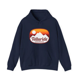 Telluride, Colorado Hoodie - Retro Ombre Unisex Telluride Hoodie Sweatshirt